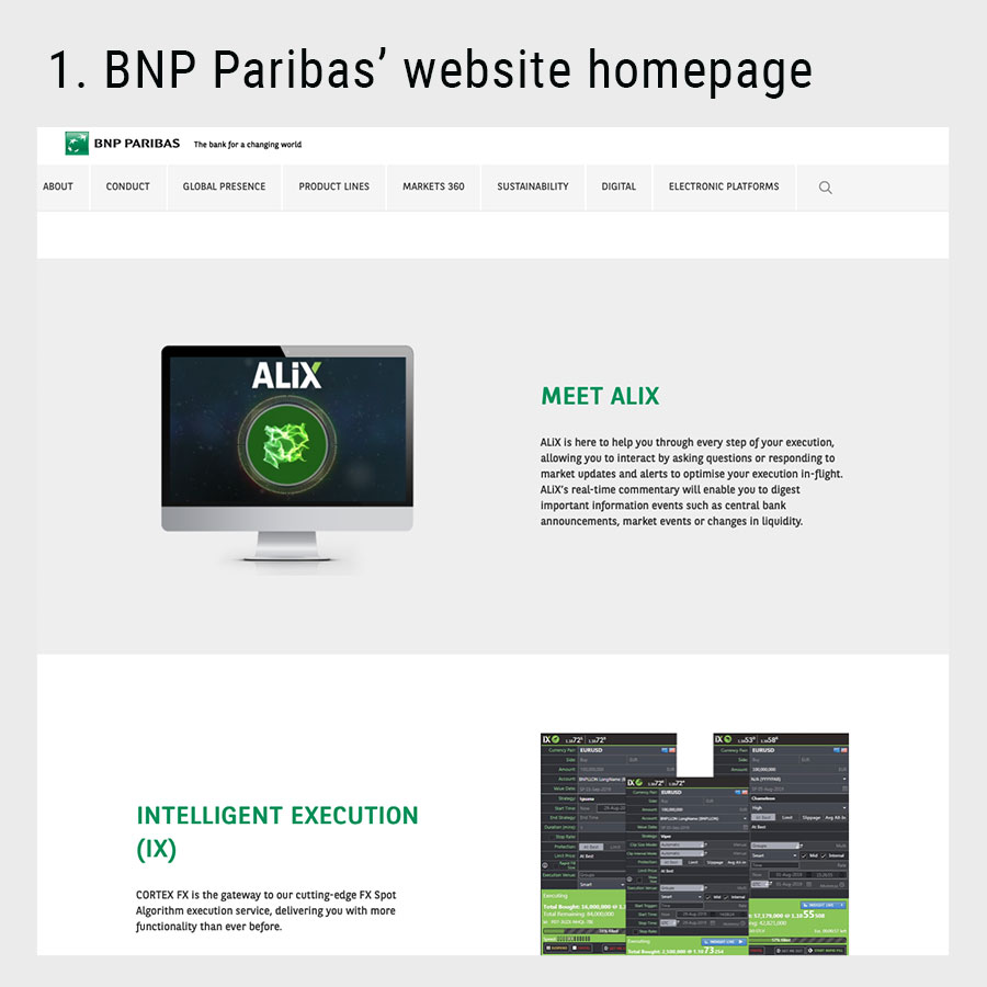 animation for the bnp paribas website