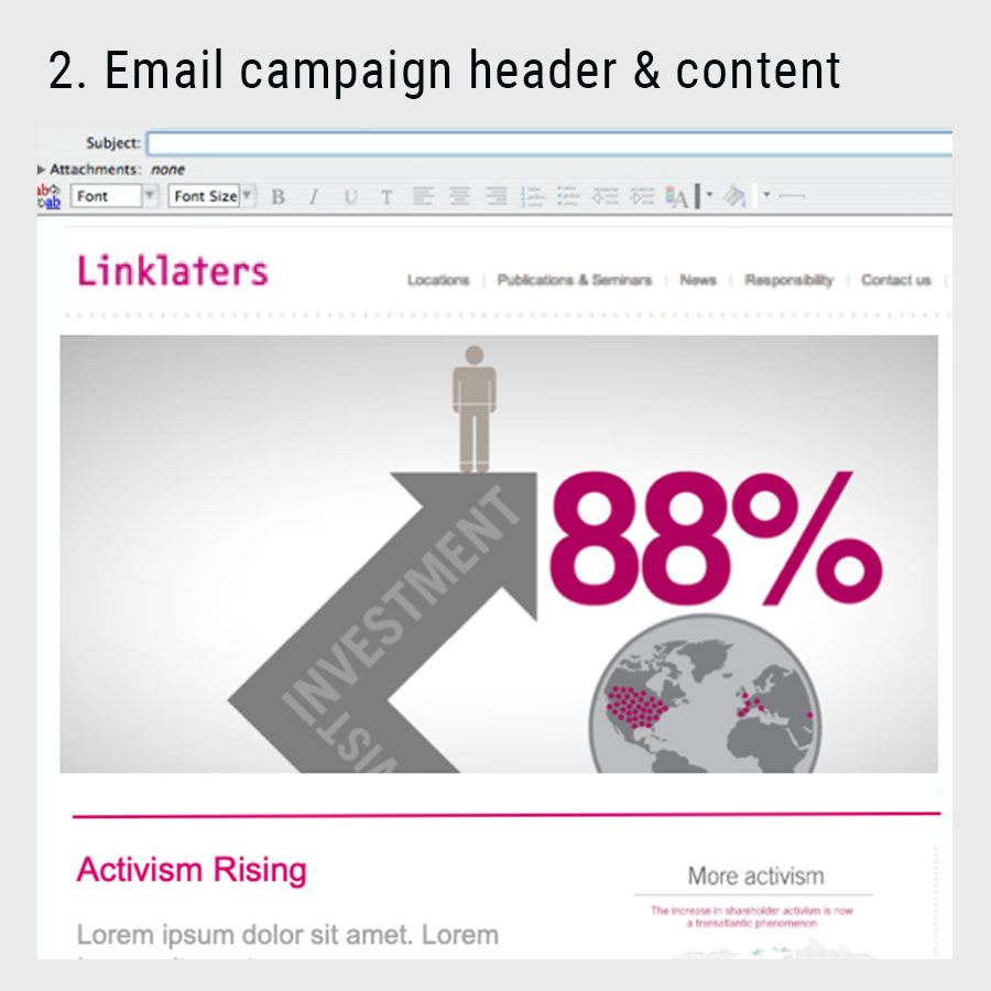 animation for the linklaters email campaign